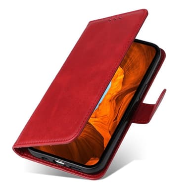 SKALO Motorola Moto G15 4G PU-nahka Lompakkokotelo - Punainen