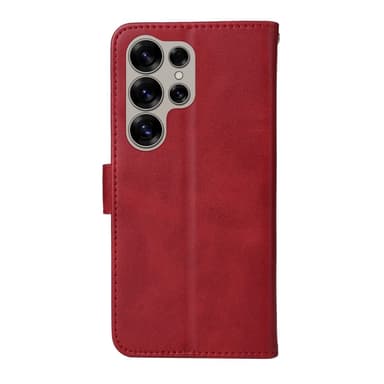 SKALO Samsung S25 Ultra PU-nahka Lompakkokotelo - Punainen