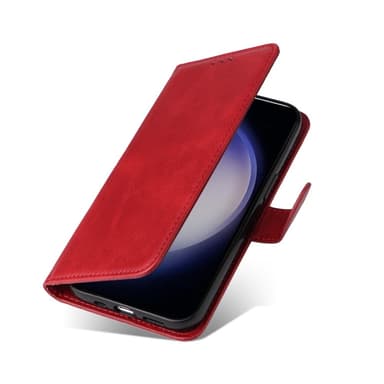 SKALO Samsung S25+ PU-nahka Lompakkokotelo - Punainen