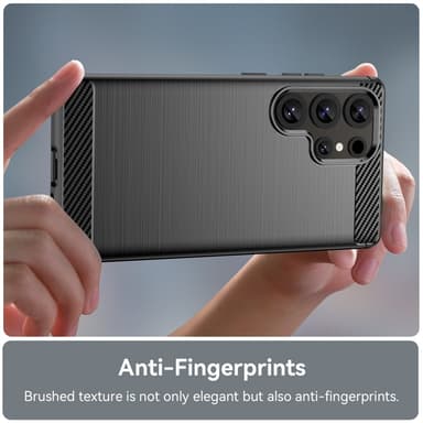 SKALO Samsung S25 Ultra Armor Carbon Suojakuori - Musta