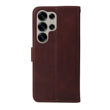 SKALO Samsung S25 Ultra PU-nahka Lompakkokotelo - Ruskea