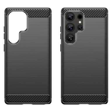 SKALO Samsung S25 Ultra Armor Carbon Suojakuori - Musta