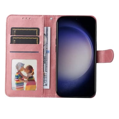 SKALO Samsung S25 PU-nahka Lompakkokotelo - Pinkki