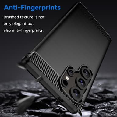 SKALO Samsung S25 Ultra Armor Carbon Suojakuori - Musta