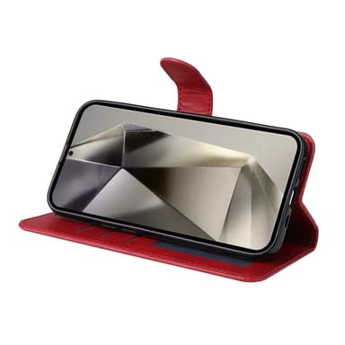SKALO Samsung S25 Ultra PU-nahka Lompakkokotelo - Punainen