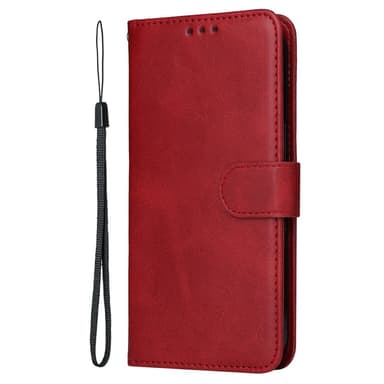 SKALO Motorola Moto G15 4G PU-nahka Lompakkokotelo - Punainen