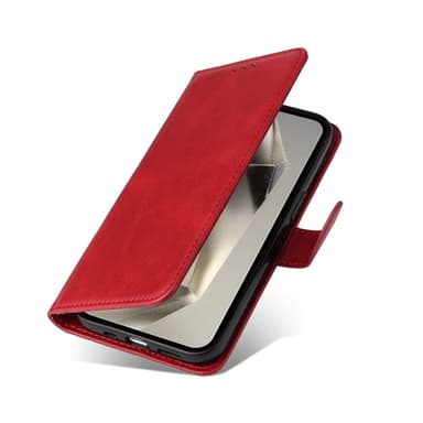 SKALO Samsung S25 Ultra PU-nahka Lompakkokotelo - Punainen