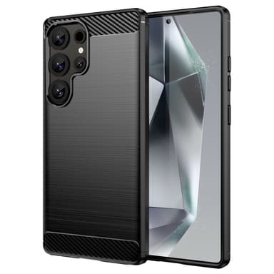 SKALO Samsung S25 Ultra Armor Carbon Suojakuori - Musta