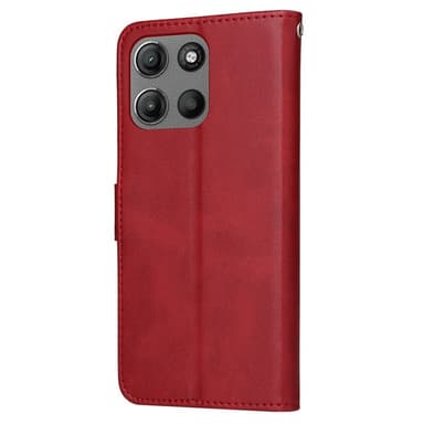 SKALO Motorola Moto G15 4G PU-nahka Lompakkokotelo - Punainen