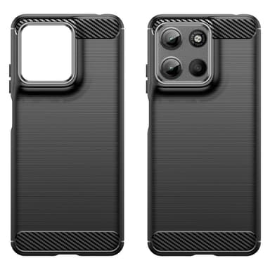 SKALO Motorola Moto G15 4G Armor Carbon Suojakuori - Musta
