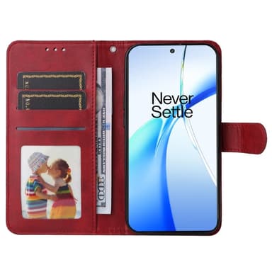 SKALO OnePlus 13R PU-nahka Lompakkokotelo - Punainen