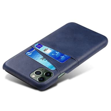 SKALO iPhone 15 PU-nahkainen Korttikotelo - Sininen