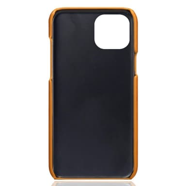 SKALO iPhone 15 PU-nahkainen Korttikotelo - Vaaleanruskea