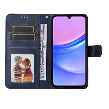 SKALO Samsung A16 PU-nahkainen Lompakkokotelo - Sininen