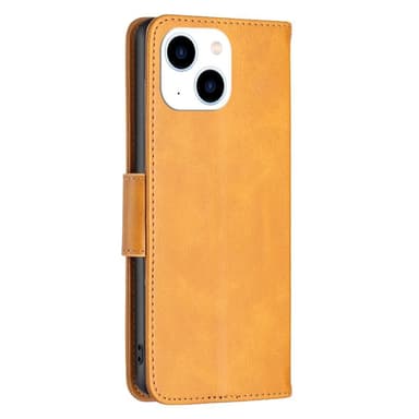 SKALO iPhone 15 Lompakkokotelo PU-nahkaa - Keltainen