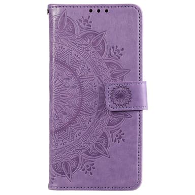 SKALO Moto G31 / G41 Mandala lompakkokotelo - Violetti