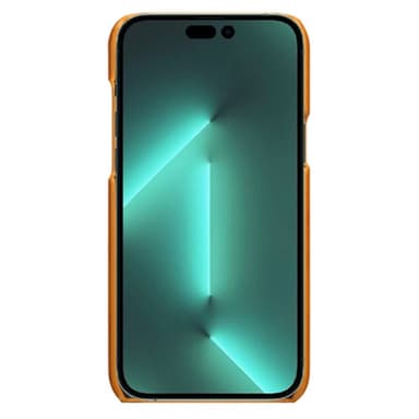 SKALO iPhone 14 Pro PU-nahkainen Korttikotelo - Vaaleanruskea