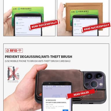 SKALO iPhone 15 Plus PU-nahkainen Suojakuori Lompakolla - Ruskea