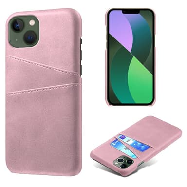 SKALO iPhone 14 PU-nahkainen Korttikotelo - Ruusukulta