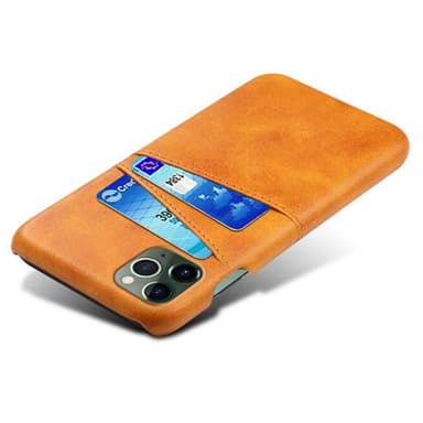 SKALO iPhone 14 Pro PU-nahkainen Korttikotelo - Vaaleanruskea