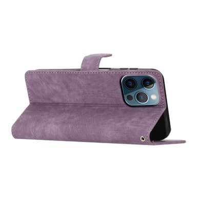 SKALO iPhone 15 Pro Max Lompakkokotelo PU-nahkaa - Violetti