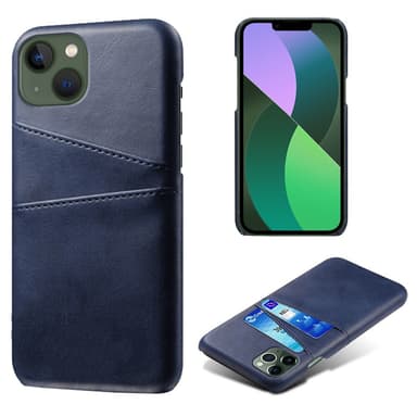 SKALO iPhone 14 PU-nahkainen Korttikotelo - Sininen