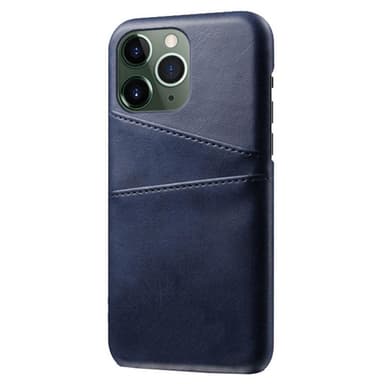 SKALO iPhone 15 Pro PU-nahkainen Korttikotelo - Sininen