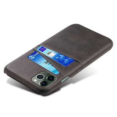SKALO iPhone 15 PU-nahkainen Korttikotelo - Musta
