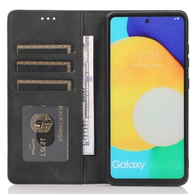 SKALO Samsung A23 5G Slim Premium Lompakkokotelo - Musta