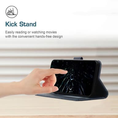 SKALO iPhone 15 Pro Embossed Triangle Lompakkokotelo - Sininen
