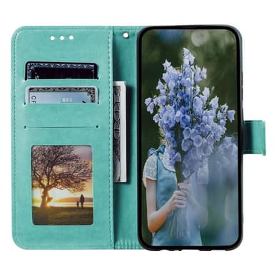 SKALO iPhone 15 Mandala lompakkokotelo - Turkoosi