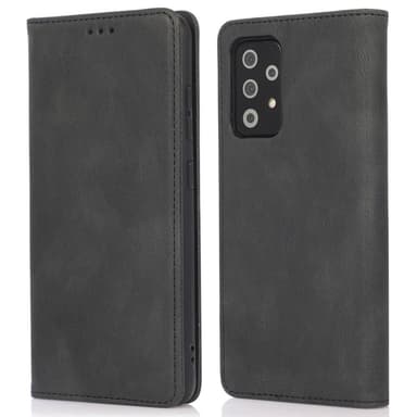 SKALO Samsung A23 5G Slim Premium Lompakkokotelo - Musta