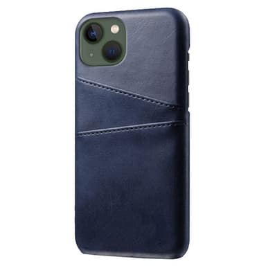 SKALO iPhone 15 PU-nahkainen Korttikotelo - Sininen