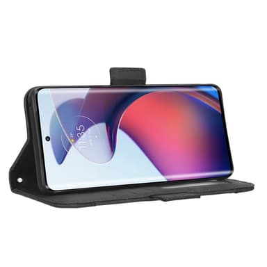 SKALO Motorola Edge 30 Fusion 5G 6-lokeroa Lompakkokotelo - Musta