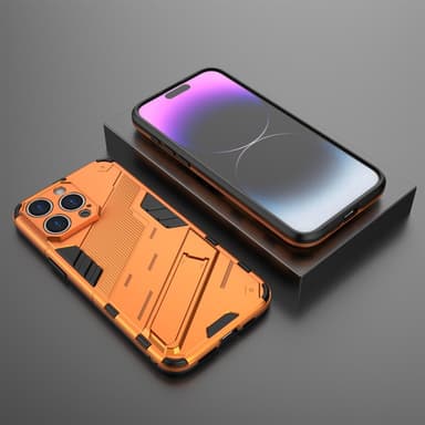 SKALO iPhone 15 Pro Max Hybrid BIBERCAS Suojakuori - Oranssi