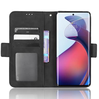 SKALO Motorola Edge 30 Fusion 5G 6-lokeroa Lompakkokotelo - Musta