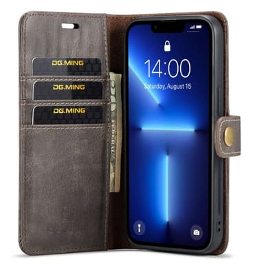 DG MING iPhone 15 Pro 2-in-1 magneetti lompakkokotelo - Harmaa