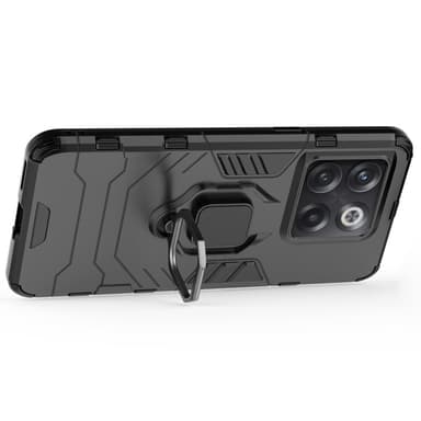 SKALO OnePlus 10T 5G Armor Hybridi metallirengas kuori - Musta