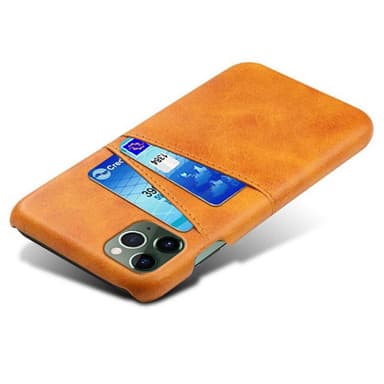 SKALO iPhone 14 Pro Max PU-nahkainen Korttikotelo - Vaaleanruskea