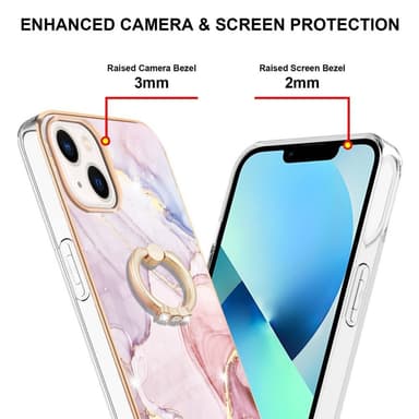 SKALO iPhone 14 Plus Marmori TPU suojakuori rengas - #2