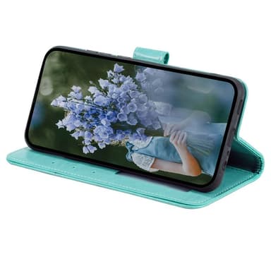SKALO iPhone 15 Mandala lompakkokotelo - Turkoosi