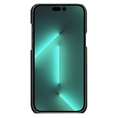 SKALO iPhone 14 Pro PU-nahkainen Korttikotelo - Musta
