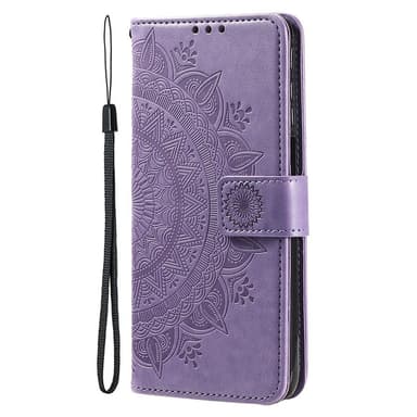 SKALO iPhone 15 Mandala lompakkokotelo - Violetti