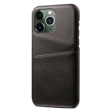 SKALO iPhone 14 Pro PU-nahkainen Korttikotelo - Musta