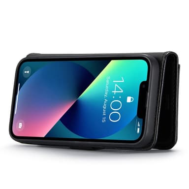DG MING iPhone 14 2-in-1 magneetti lompakkokotelo - Musta