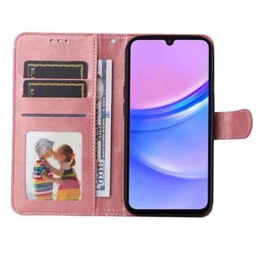 SKALO Samsung A16 PU-nahkainen Lompakkokotelo - Pinkki