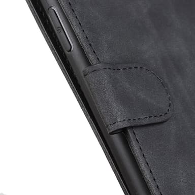 SKALO iPhone 15 KHAZNEH Lompakkokotelo PU-nahasta - Musta