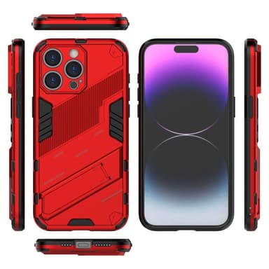 SKALO iPhone 15 Pro Max Hybrid BIBERCAS Suojakuori - Punainen