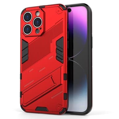 SKALO iPhone 15 Pro Max Hybrid BIBERCAS Suojakuori - Punainen