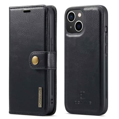 DG MING iPhone 14 2-in-1 magneetti lompakkokotelo - Musta